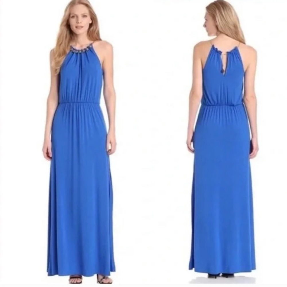 Lilly Pulitzer Inna Ball Chain Necklace Blue Maxi dress